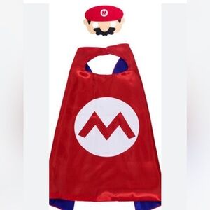Mario mask and cape-dress up- halloween